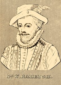 Sir W. Raleigh, c1552-1618, 1830. od Unbekannt