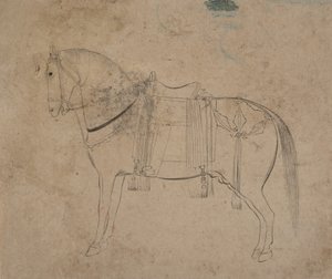 Skica koně, konec 18. století. od Unbekannt
