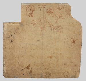 Skici koní verso, 17. století. od Unbekannt