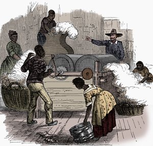 Otrocká práce na bavlníkové plantáži v jižních státech Ameriky, 1860 od Unbekannt