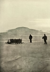 Sáňkování na bariéře před návratem slunce, c1908, 1909 od Unbekannt
