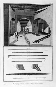 Tavicí železná pec, forma na surové železo, 1751-1777 od Unbekannt