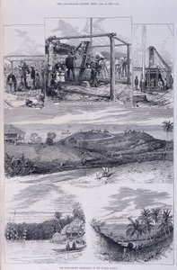 Observatoř zatmění Slunce, Nikobarské ostrovy, c1875 od Unbekannt