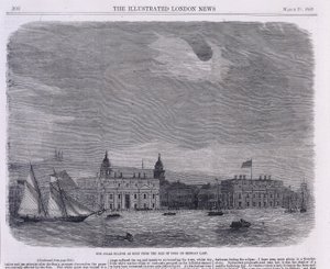 Zatmění Slunce nad Královskou observatoří, Greenwich, 1858 od Unbekannt
