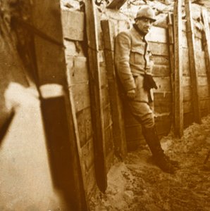 Voják v zákopech, c1914-c1918 od Unbekannt