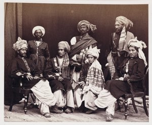 Sons of Nowroz Khan With Attendants, c 1878 od Unbekannt