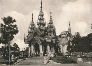 Jižní vchod do pagody Shwedagon, Yangon, 1900. od Unbekannt