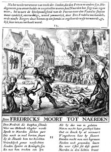 Španělští vojáci zapalují budovy a masakrují během španělské nadvlády v Nizozemsku, 1567-73 od Unbekannt