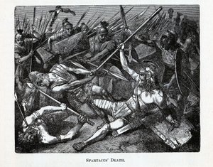 Spartakova smrt, 1882 od Unbekannt