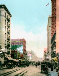 Spring Street, Los Angeles, Kalifornie, USA, 1900 od Unbekannt