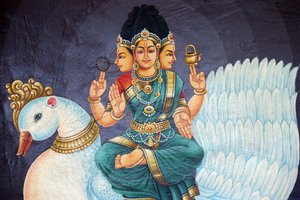 Hinduistický chrám Sri Mrimam. Co je hinduismus. Šrí Brahmi. Singapur od Unbekannt