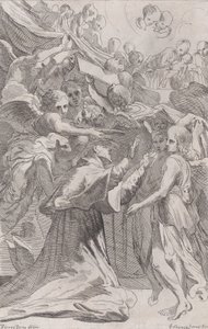 Sv. Carlo Boromejský obklopený anděly, 1650-70. od Unbekannt