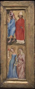 sv. Kryštof a sv. Erasmus, sv. Barbora a další světice, c. 1424. od Unbekannt