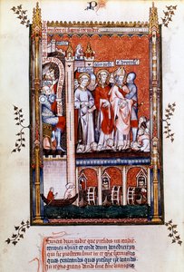 St Denis je zobrazen mučedníky, 1317 od Unbekannt
