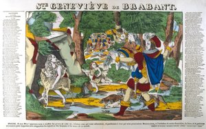 Svatá Genevieve z Brabant v lese, 19. století od Unbekannt