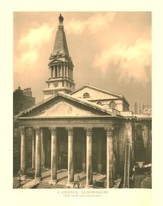 St George, Bloomsbury, Pohled z jihovýchodu, polovina konce 19. století. od Unbekannt