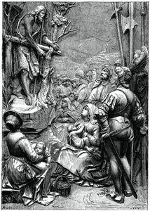 Kázání svatého Jana Křtitele v poušti, 16. století, 1870 od Unbekannt