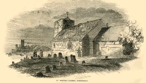 Kostel St Martins, Canterbury, Kent, c1850. od Unbekannt