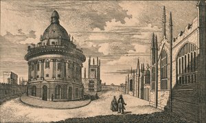 Kostel St. Marys a knihovna Radcliffe v Oxfordu, 18. století. od Unbekannt