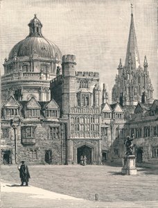 Kostel St Marys a Radcliffe, ze čtyřúhelníku, v Brasenose, 1896 od Unbekannt