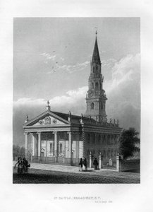 Kaple svatého Pavla, Broadway, New York, 1855 od Unbekannt