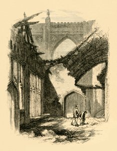 Kaple svatého Štěpána. - Interiér po požáru, 1881. od Unbekannt
