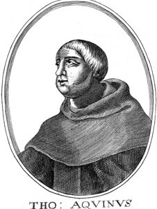 Svatý Tomáš Akvinský c1225-1274, italský filozof a teolog od Unbekannt