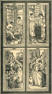 Staffordshire Processes, design pro okno z barevného skla, c1870, 1881. od Unbekannt