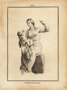 Socha Venuše Genetrix, římská bohyně lásky, krásy, sexu a plodnosti, jako matka s dítětem Eros od Unbekannt