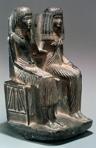 Socha starověkého egyptského úředníka a jeho manželky, 13.–12. století před naším letopočtem od Unbekannt