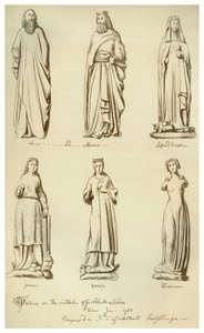 Sochy dříve na vnější straně Guildhall, City of London, 1783 1886 od Unbekannt