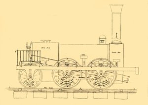 Lokomotiva Stephensons 1833, 1887. od Unbekannt