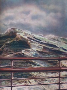 Bouřlivá moře Atlantského oceánu z moderního parníku, 1936 od Unbekannt