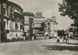 Strand Road, Rangún. - Pošta, Imperial Bank of India. Celnice v dálce, 1900. od Unbekannt