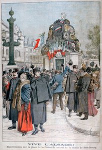 Socha ve Štrasburku, Place de la Concorde, Paříž, 1904 od Unbekannt