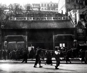 Pouliční scéna, Hong Kong, 1900 od Unbekannt