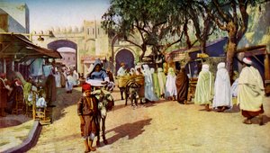 Pouliční scéna, Kairouan, Tunisko, c1924 od Unbekannt