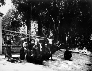 Pouliční scéna, Saigon, 1900 od Unbekannt