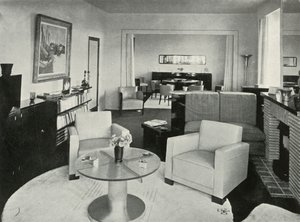 Studio a jídelna v domě v Bruselu, 1937. od Unbekannt