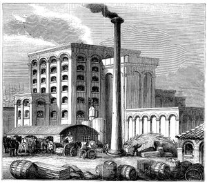 Rafinérie cukru, Southampton, Anglie, která byla otevřena v roce 1851 od Unbekannt