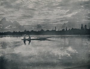Západ slunce na jezeře Dal, Kašmír, 1936. od Unbekannt