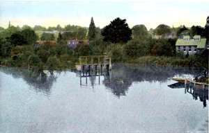 Západ slunce na Temži, Caversham, Berkshire, 20. století od Unbekannt