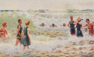 Surfové koupání, 1923. od Unbekannt