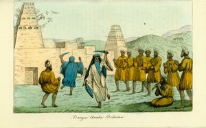 Tanec s mečem kočovných beduínských Arabů poblíž údolí králů v Thébách Giovanni Battista Belzoni od Unbekannt
