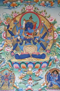Tantrisme: tibetská tantrická bohyně. Klášter Kopan, Káthmándú, Nepál od Unbekannt