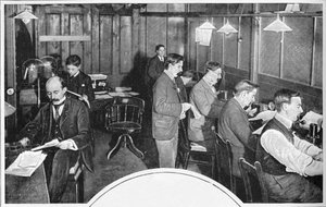 Pásková a telegrafní místnost novin Daily Express, Londýn, c1900 1903 od Unbekannt