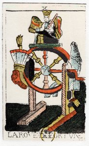 Tarotová karta Kolo štěstí, Noblet Tarot, 17. století. od Unbekannt