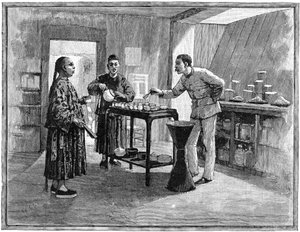 Ochutnávka čaje v Číně, 1888 od Unbekannt