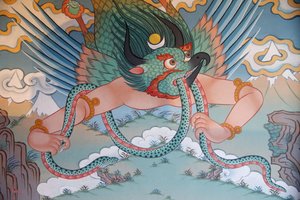 Chrám tisíce Buddhů Sbor Dashang Kagyu Ling Malba Garuda, La Boulaye, Francie od Unbekannt