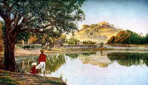 Chrám bohyně Parvati, manželky Šivy, jihozápadně od Pune, Maharashtra, Indie, c1924 od Unbekannt